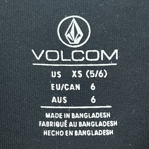 Volcom T Shirt Werkin Doubles LS Tee Kids XS 5/6 Black Logo Long Sleeve NWT - Picture 2 of 10